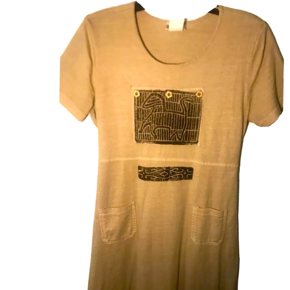 Vintage Nina Piccalino Animal Paining Maxi Sz 12